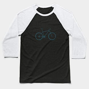 Bicycle Bike Riding Silhouette Shape Text Word Cloud Baseball T-Shirt